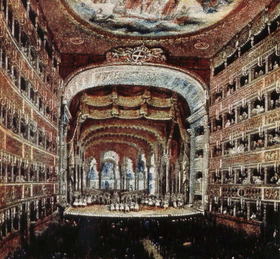 leigh hunt the interior of the teatro san carlo in naples where several of rossini s operas were fist performed